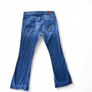Lucky Brand Blue Flare Jeans with Back Stitching